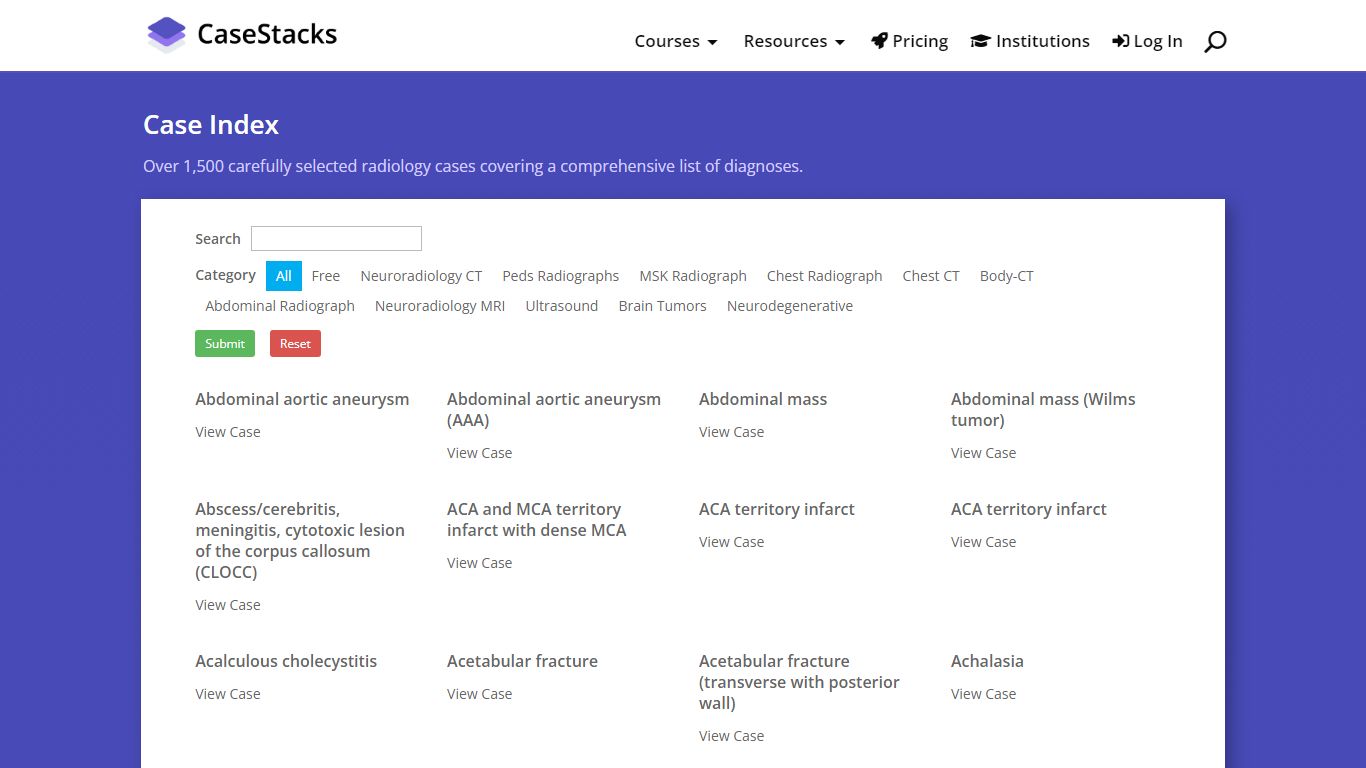 CaseStacks.com - Case Index